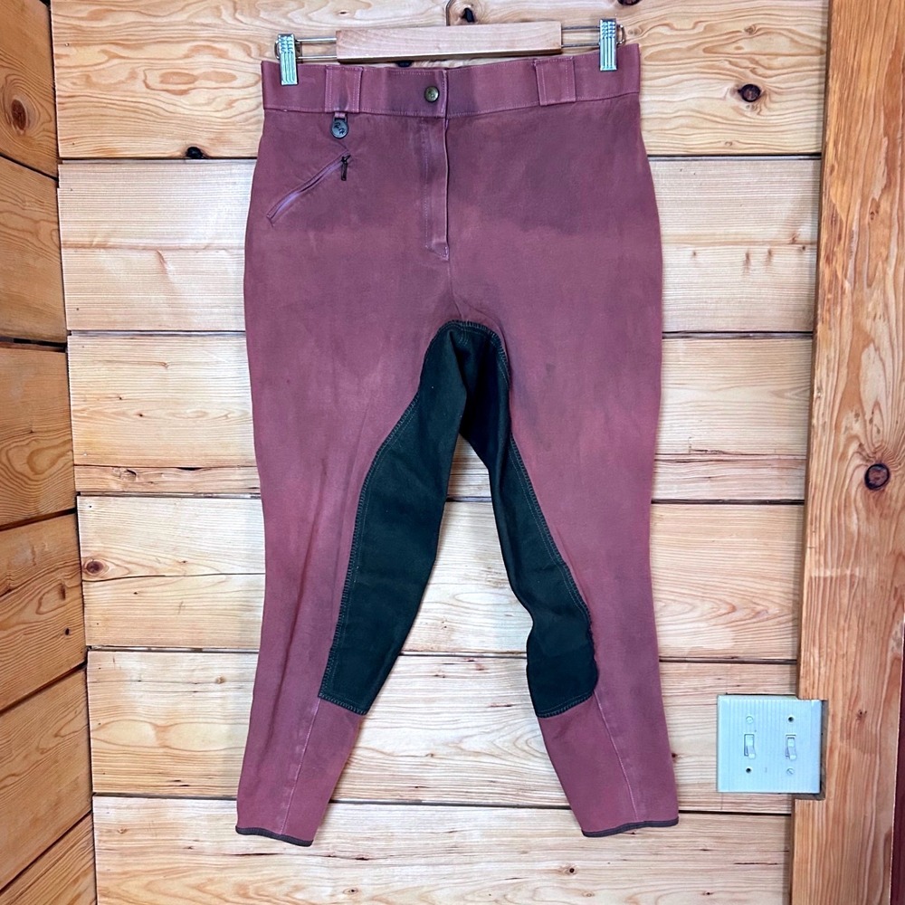 Vintage Riding Pants Large Mauve Full Seat Suede Equestrian Breeches Royal Highn